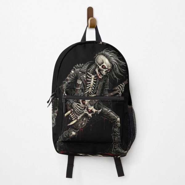 Item preview, Skeleton Guitarist Heavy Metal — Dark Rock Creepy Art designed and sold by David Mateo ArtWorks.