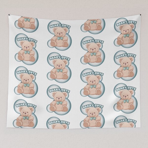 Item preview, Beary Cute - blue designed and sold by priyankajustine.