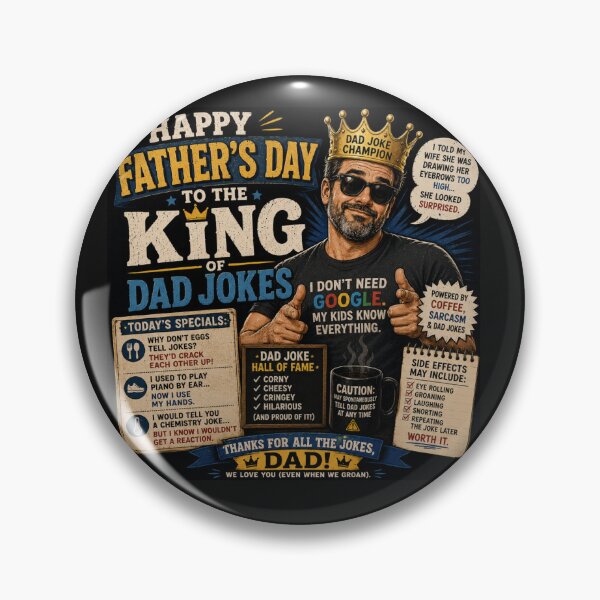 Item preview, Happy Father's Day King of Dad Jokes Champion Funny designed and sold by MimisCornerCo.