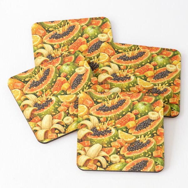 Item preview, Tropical Papaya Paradise Pattern designed and sold by ITSimagination.