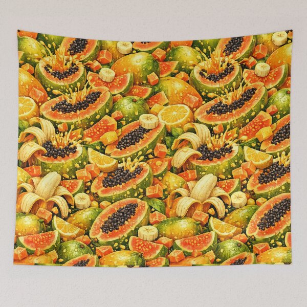 Item preview, Tropical Papaya Paradise Pattern designed and sold by ITSimagination.
