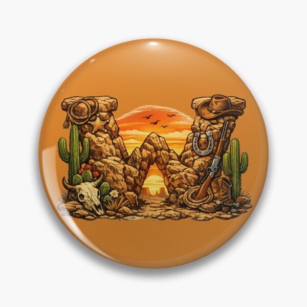 Item preview, Wild West Letter W - Western Desert Alphabet - Cowboy Initial W - Southwest Cactus Typography Art designed and sold by irfanshikh.