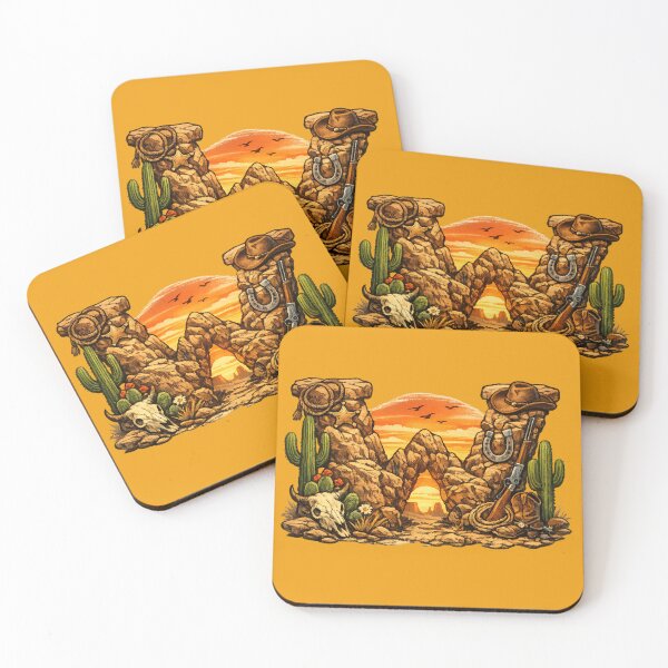 Item preview, Wild West Letter W - Western Desert Alphabet - Cowboy Initial W - Southwest Cactus Typography Art designed and sold by irfanshikh.