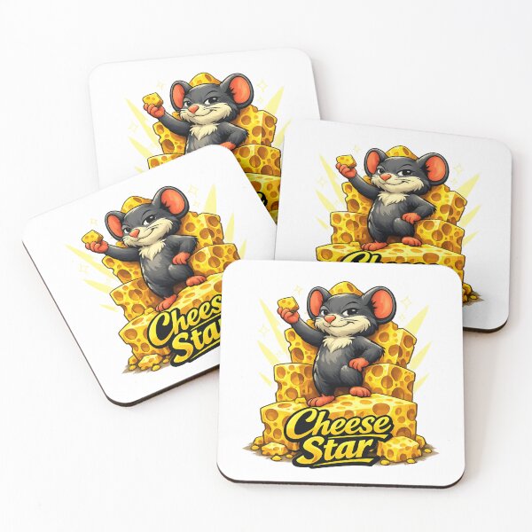 Item preview, Cheese Star – Confident Mouse on a Swiss Cheese Stage designed and sold by UkrainianSpain.