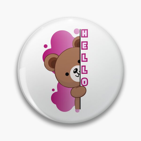 Item preview, Hello Teddy bear - pink designed and sold by priyankajustine.