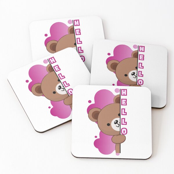 Item preview, Hello Teddy bear - pink designed and sold by priyankajustine.