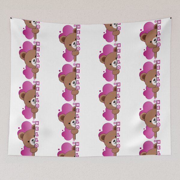 Item preview, Hello Teddy bear - pink designed and sold by priyankajustine.