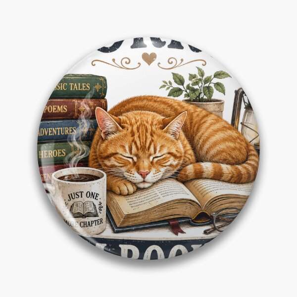 Item preview, Sorry I’m Booked Funny Reading Cat Vintage Book Lover Design designed and sold by Globivara Studio.