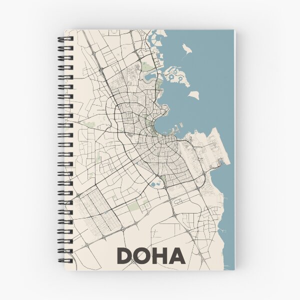 Item preview, Doha Map designed and sold by MapsNerd.