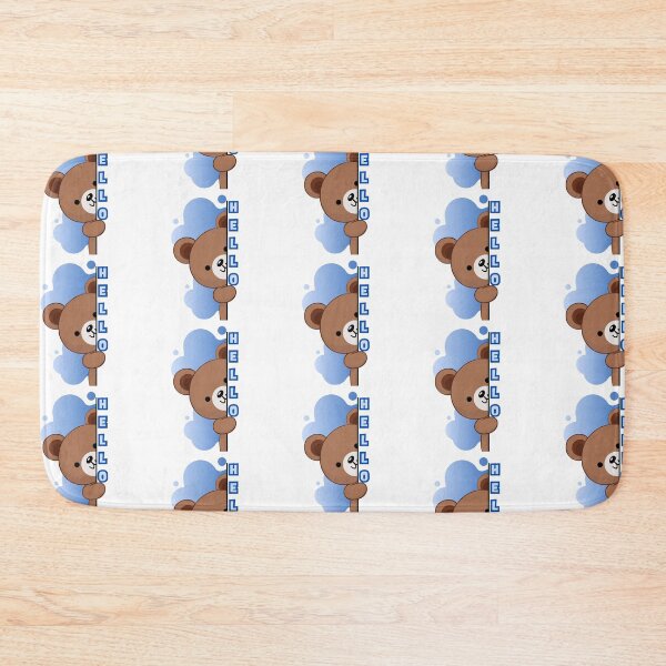 Item preview, Hello Teddy bear - blue designed and sold by priyankajustine.