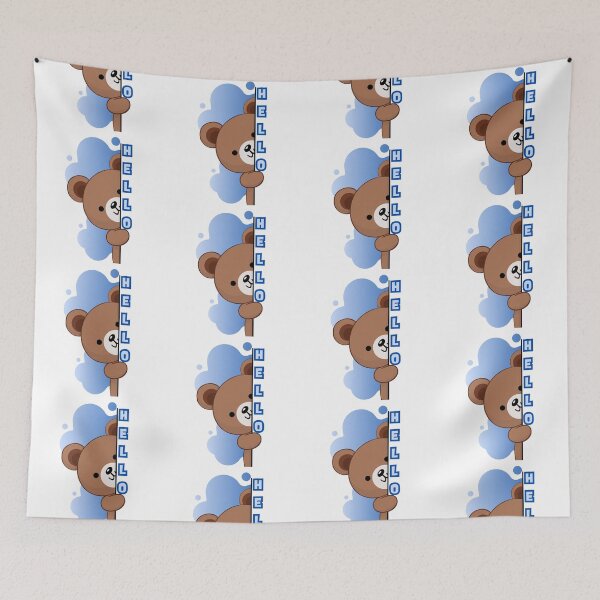 Item preview, Hello Teddy bear - blue designed and sold by priyankajustine.