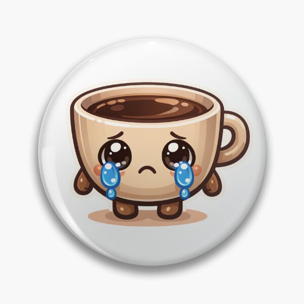 Item preview, Sad Crying Coffee Cup Kawaii Sticker designed and sold by Tom-Riley.