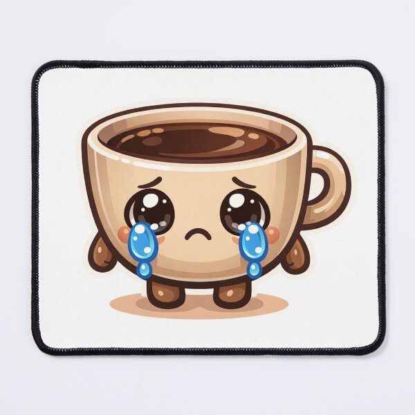 Item preview, Sad Crying Coffee Cup Kawaii Sticker designed and sold by Tom-Riley.