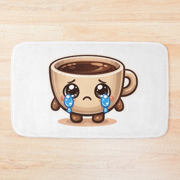 Item preview, Sad Crying Coffee Cup Kawaii Sticker designed and sold by Tom-Riley.