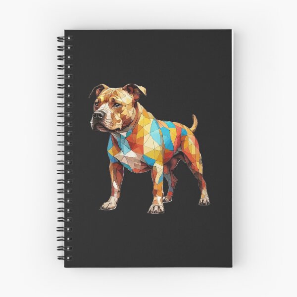 Item preview, Geometric Staffordshire Bull Terrier Art – Modern Pet Art designed and sold by Tklezardesigns.