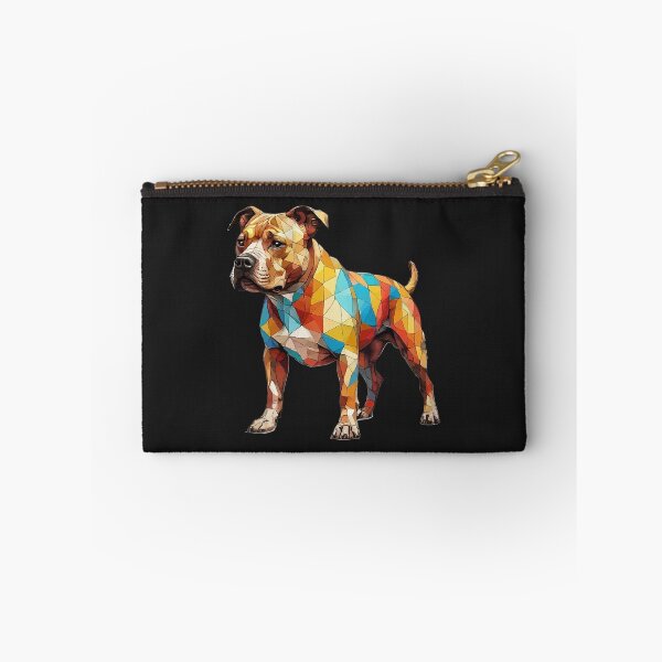 Item preview, Geometric Staffordshire Bull Terrier Art – Modern Pet Art designed and sold by Tklezardesigns.
