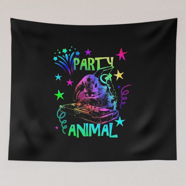 Item preview, Party Animal Rabbit DJ Psychedelic Music Lover designed and sold by marke770.