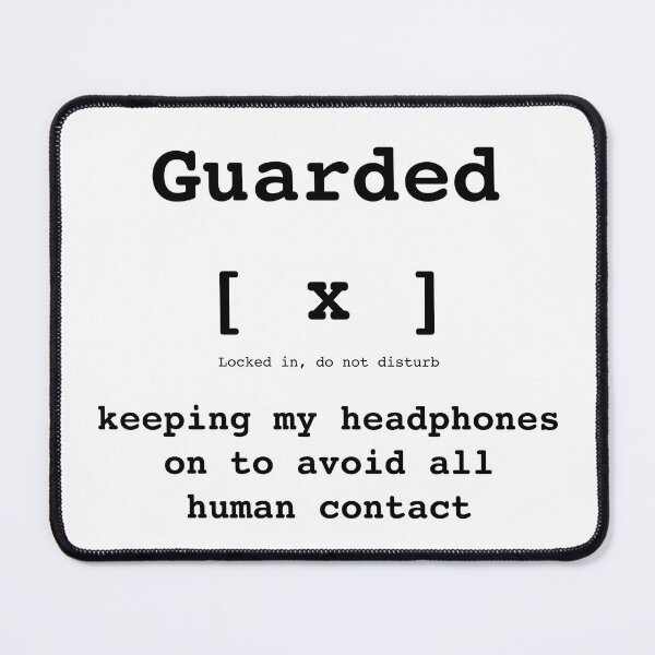 Item preview, Guarded Kaomoji [ x ] - Monday Mood - DRYSMIRK designed and sold by DrySmirk.