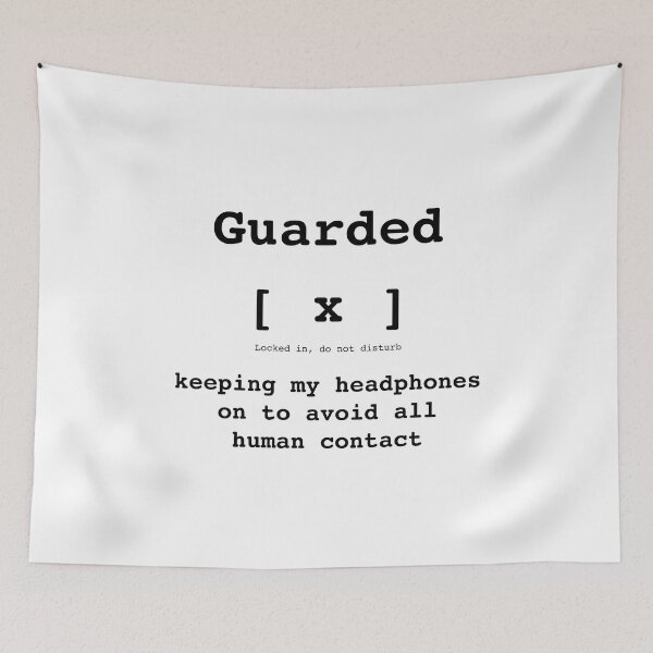 Item preview, Guarded Kaomoji [ x ] - Monday Mood - DRYSMIRK designed and sold by DrySmirk.