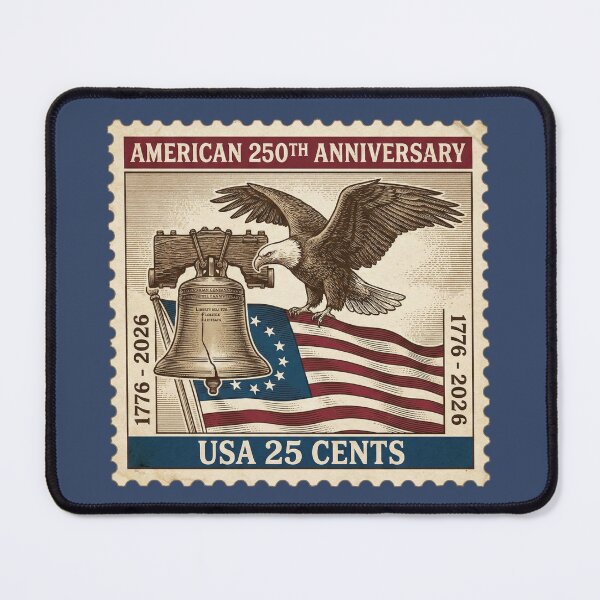Item preview, USA 250th Anniversary Liberty Bell Eagle Stamp designed and sold by d247.