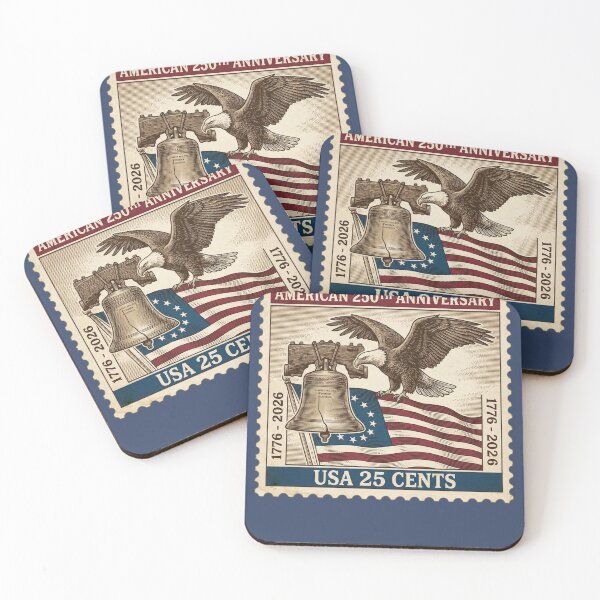 Item preview, USA 250th Anniversary Liberty Bell Eagle Stamp designed and sold by d247.