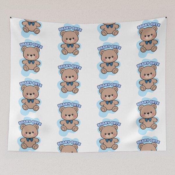 Item preview, Beary Cute - blue designed and sold by priyankajustine.