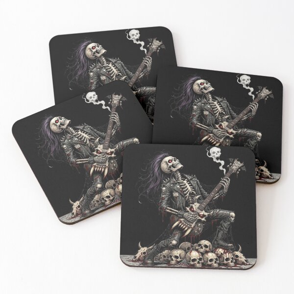 Item preview, Skeleton Rocker Throne of Skulls — Gothic Metal Dark Art designed and sold by David Mateo ArtWorks.