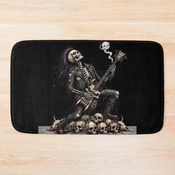 Item preview, Skeleton Rocker Throne of Skulls — Gothic Metal Dark Art designed and sold by David Mateo ArtWorks.