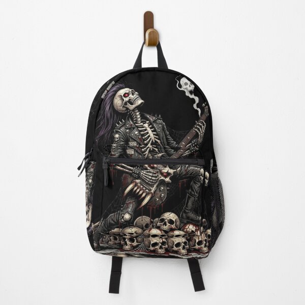 Item preview, Skeleton Rocker Throne of Skulls — Gothic Metal Dark Art designed and sold by David Mateo ArtWorks.