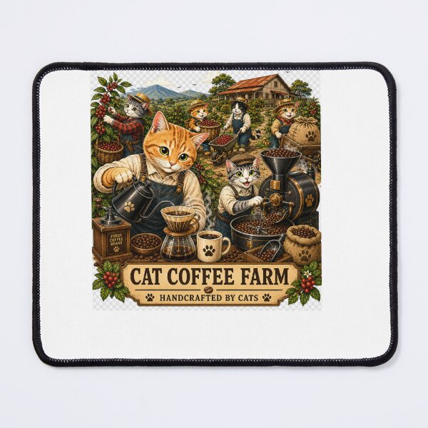 Item preview, Cat Coffee Farm – Handcrafted by Cats Vintage Coffee Lover Design designed and sold by kimo55.