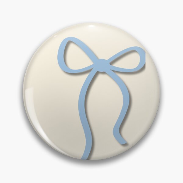 Item preview, Minimalist Light Blue Ribbon Bow on Cream designed and sold by Hrndz Store.