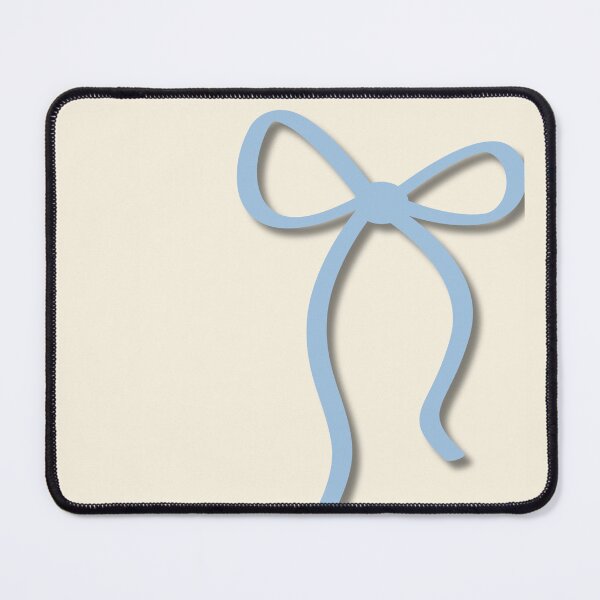 Item preview, Minimalist Light Blue Ribbon Bow on Cream designed and sold by Hrndz Store.