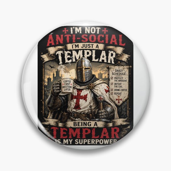Item preview, Funny Templar Knight Coffee Lover Design designed and sold by CreativSolution.