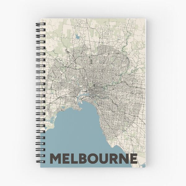 Item preview, Melbourne Map designed and sold by MapsNerd.