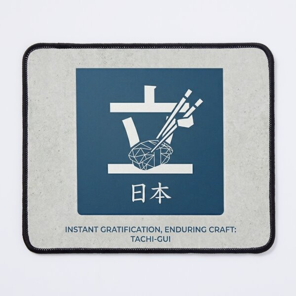 Item preview, Minimalist Tokyo Sushi Art - Modern Kanji "Tachigui" Aesthetic designed and sold by SAMURAI-KAMON.