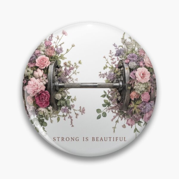 Item preview, Strong Is Beautiful – Floral Barbell Sticker Women Gym Flower designed and sold by asmaqa.