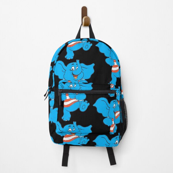 Item preview, Retro Blue Elephant - 90s Cartoon Mascot & Vintage Striped Shirt  designed and sold by Tokraz-art.