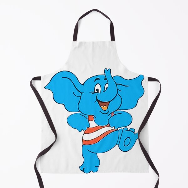 Item preview, Retro Blue Elephant - 90s Cartoon Mascot & Vintage Striped Shirt  designed and sold by Tokraz-art.