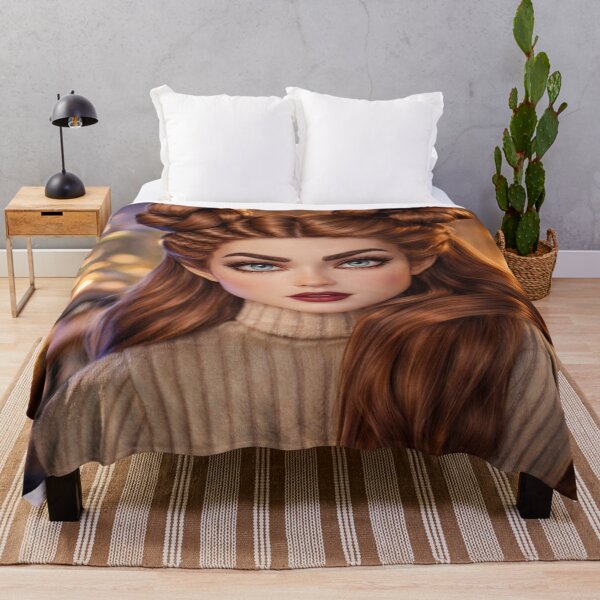 Item preview, Elegant Girl Portrait with Wavy Brown Hair and Double Buns designed and sold by Nonanany.