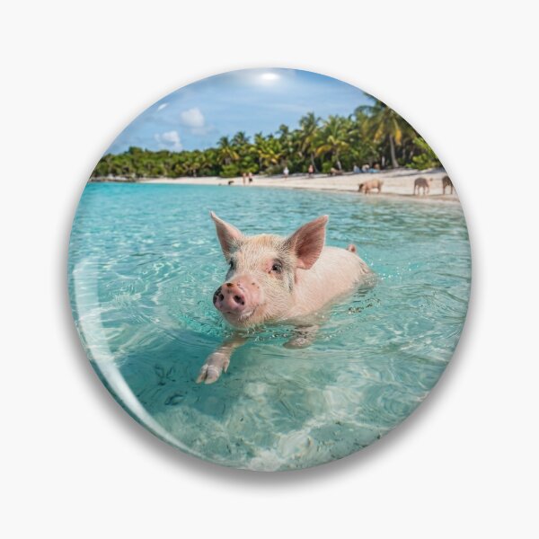 Item preview, Swimming Pig Paradise Exuma Bahamas designed and sold by DuckOddity.