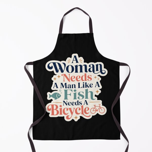 Item preview, A Woman Needs A Man Like A Fish Needs A Bicycle Feminist Typography designed and sold by ArtsyExplorer.