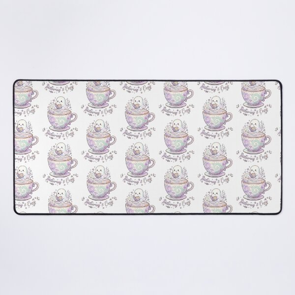 Item preview, Cute Ghost in Teacup Reading Book - Indoorsy & Cozy Art designed and sold by fit-and-fine26.