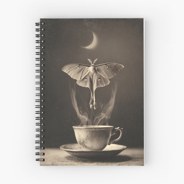 Item preview, Luna Moth Tea Under Crescent Moon designed and sold by SpecInkStudio.