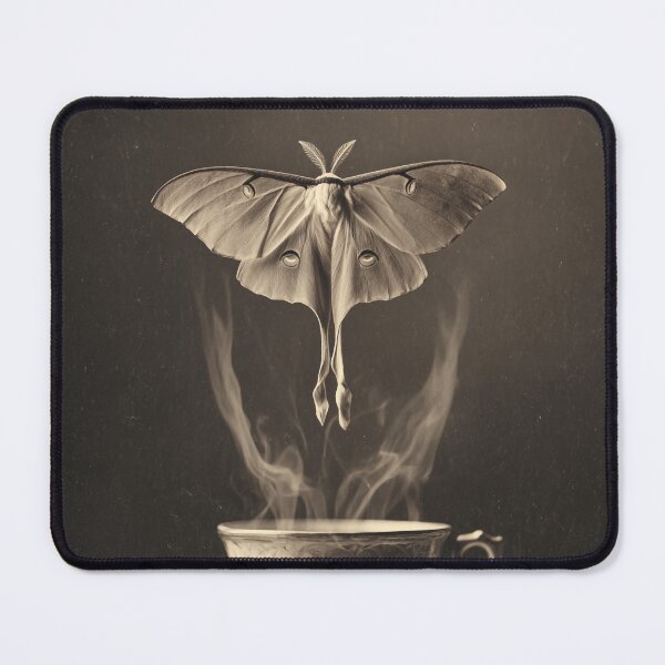 Item preview, Luna Moth Tea Under Crescent Moon designed and sold by SpecInkStudio.