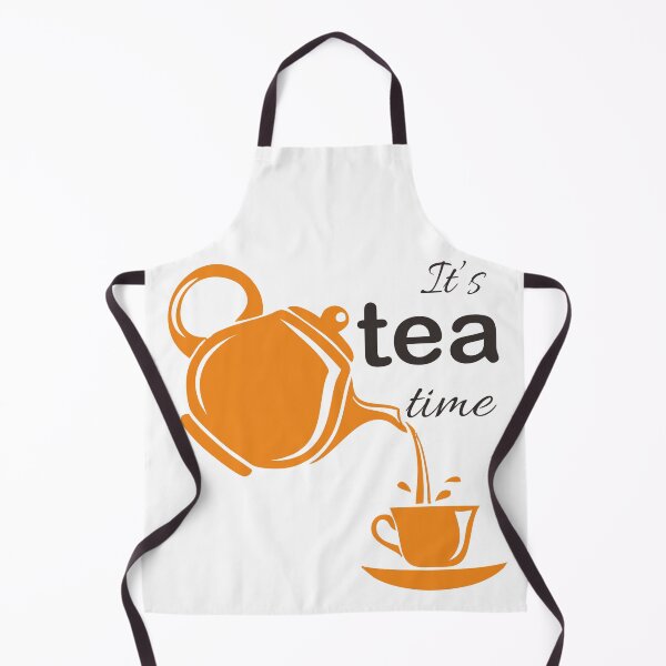 Item preview, It's Tea Time Wall Art Decal - Minimalist Orange Teapot and Cup Sign for Kitchen & Cafe designed and sold by CeresGraphic.