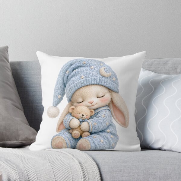 Item preview, Sleepy Bunny Bedtime Sticker designed and sold by DonnaByPT.