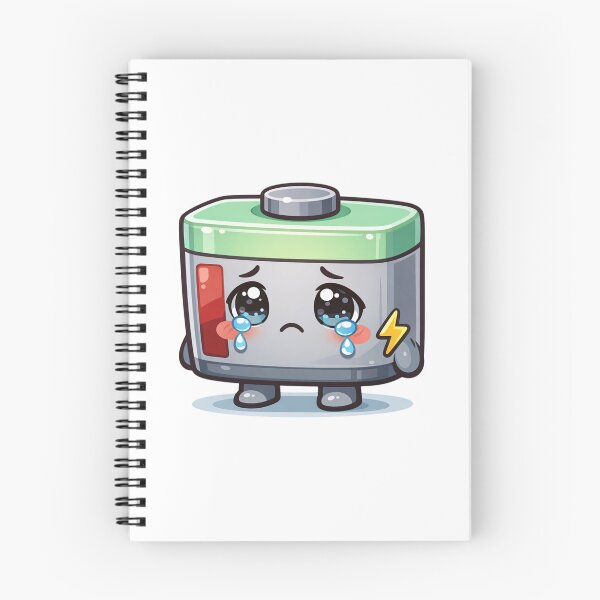 Item preview, Cute Sad Crying Low Battery Sticker designed and sold by Tom-Riley.