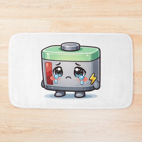 Item preview, Cute Sad Crying Low Battery Sticker designed and sold by Tom-Riley.
