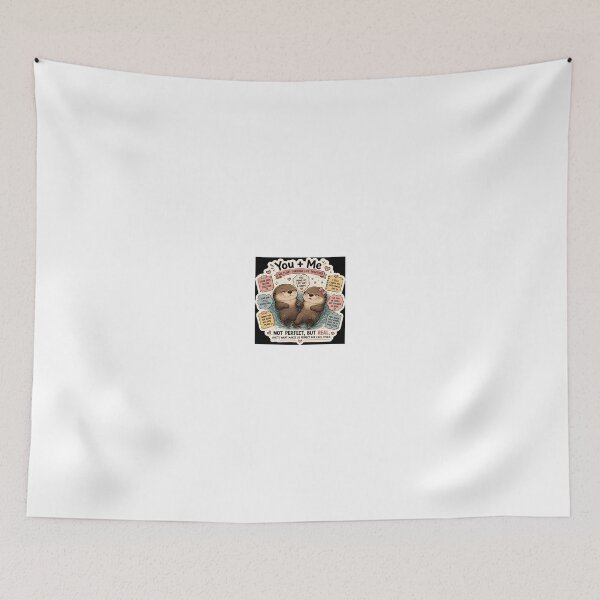 Item preview, Otter Soulmates Cute Couple Sticker | You + Me Forever | Wholesome Love Otter Design designed and sold by RohitPrints.