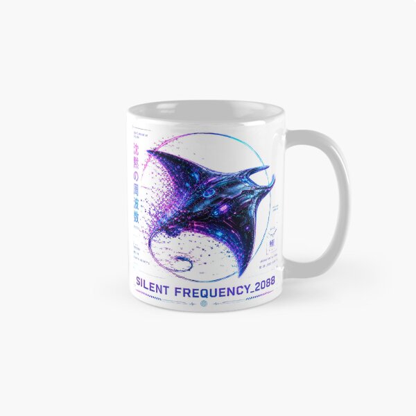 Item preview, Silent Frequency 2088 Cyber Stingray – Neon Biomechanical Ray Design designed and sold by FusiTink.